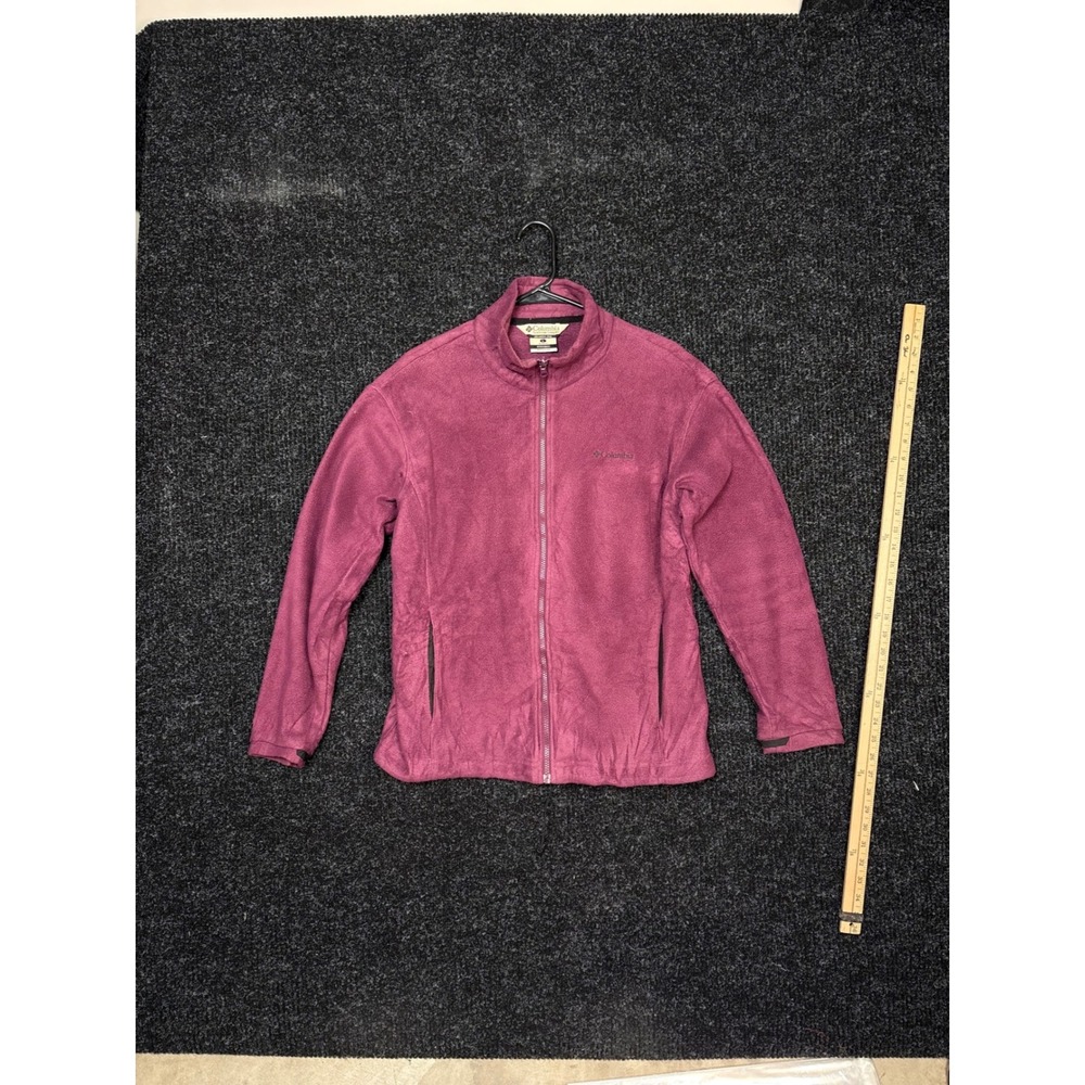 Columbia Womens Large Magenta Purple Fleece Full Zip Interchange Jacket Soft L